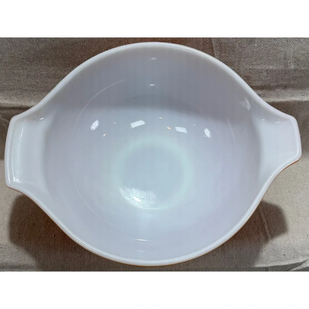 Vintage Pyrex Autumn Harvest Orange Wheat Cinderella Mixing Bowl 2.5 Qt 443
